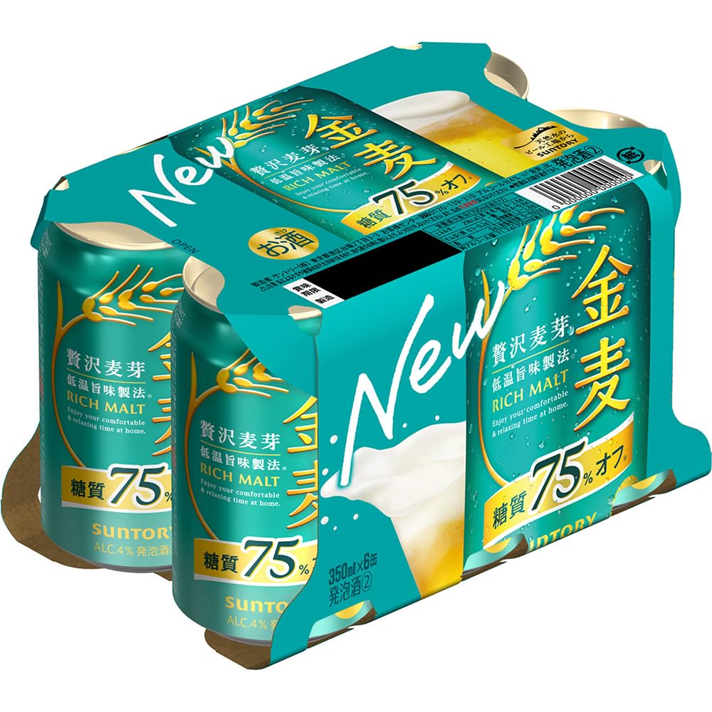 Amazon.co.jp: 金麦 糖質75%オフ 350ml 6本 [ サントリー ビール 新 