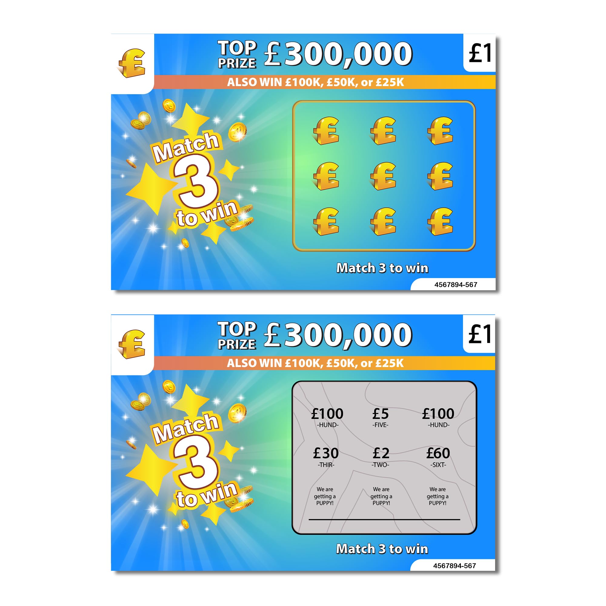 2 Pack We're getting a Puppy | Puppy Reveal Scratch Cards | New Dog Reveal Cards for Kids