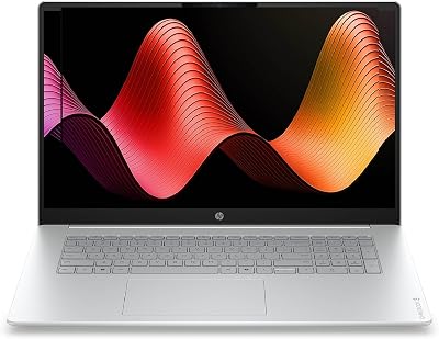 HP OmniBook 3 17-dp0001sfx Ordinateur Portable 17,3″ HD+, PC Portable (AMD Ryzen 5 130, RAM 8 Go, SSD 512 Go, AMD Radeon 660M Graphics, Windows 11), Laptop Argent, Clavier AZERTY
