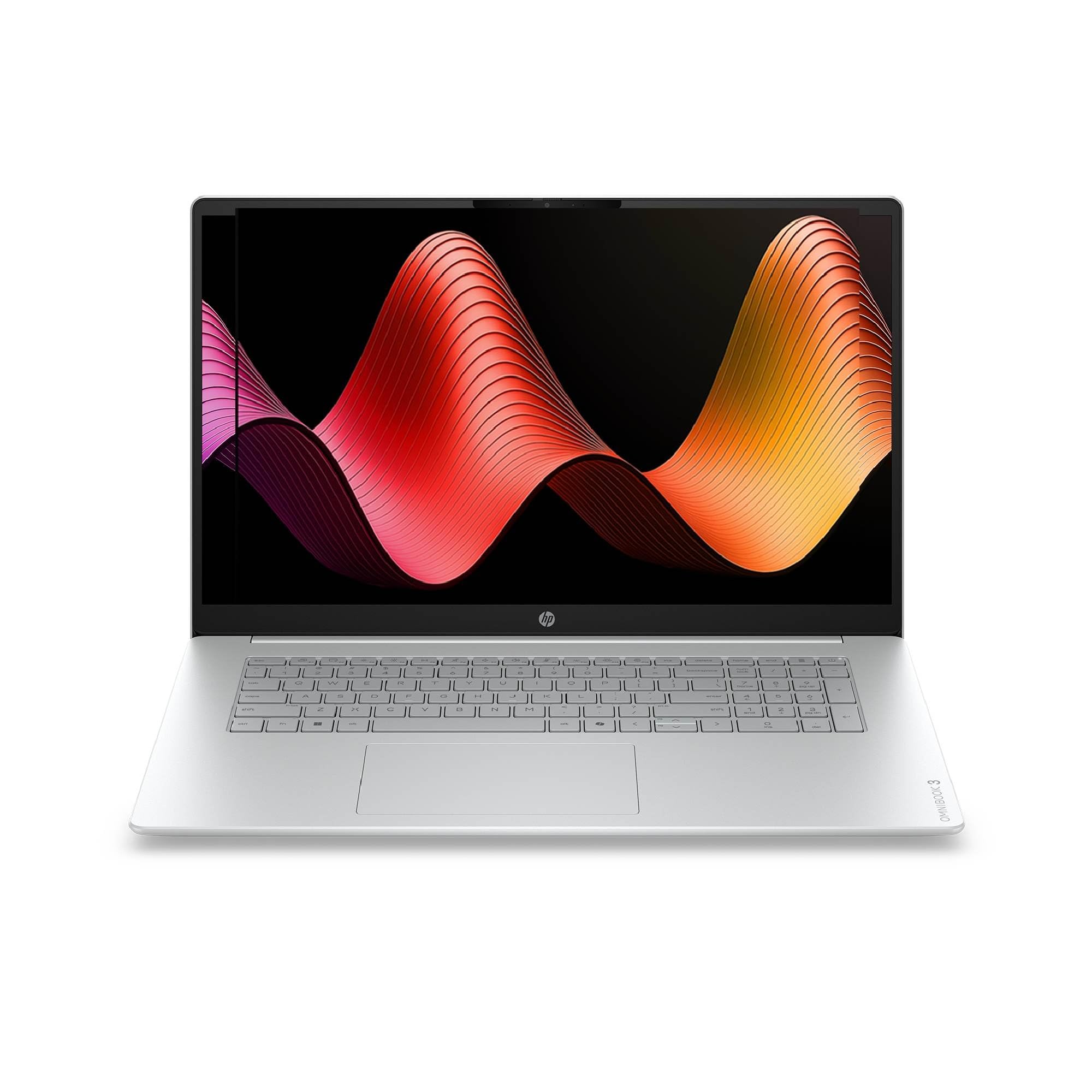 HP OmniBook 3 17-dp0001sfx Ordinateur Portable 17,3" HD+, PC Portable (AMD Ryzen 5 130, RAM 8 Go, SSD 512 Go, AMD Radeon 660M Graphics, Windows 11), Laptop Argent, Clavier AZERTY