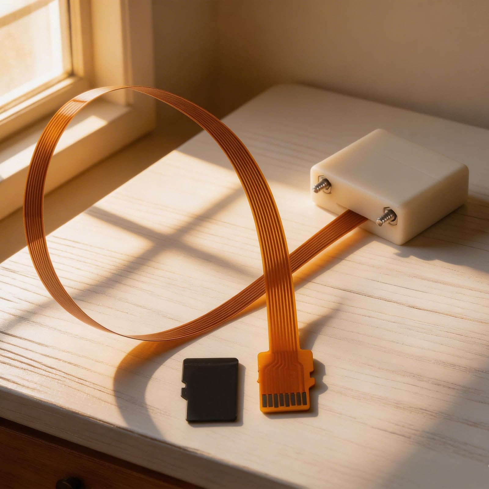 Câble d'extension de carte Micro SD (TF) de 25 cm, flexible monté sur panneau, câble d'extension FPC, câble adaptateur de lecteur de carte TF, adapté pour les armoires, les châssis et les