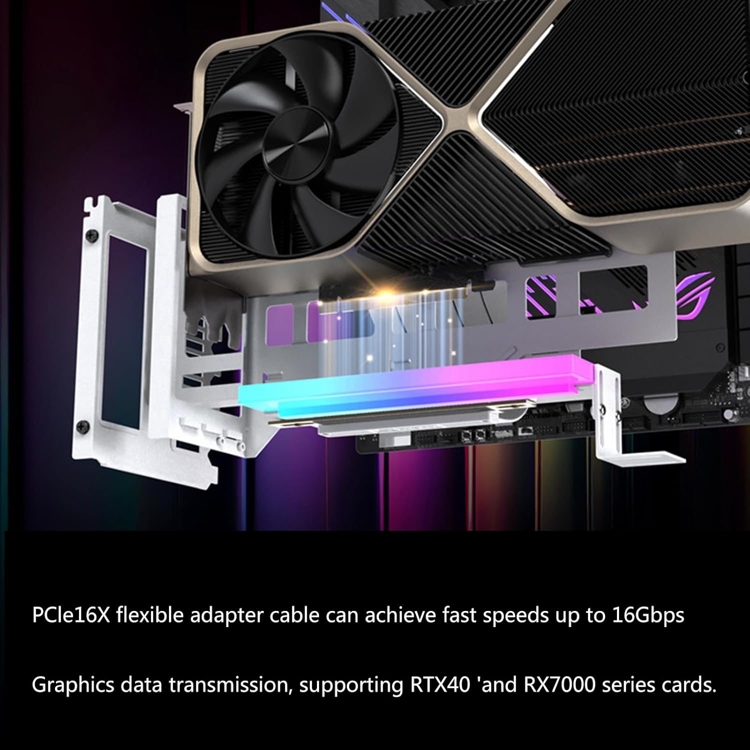 調節可能 PCIE GPU グラフィックスカードホルダー 5V ARGB 垂直マウントブラケット 大きなグラフィックカード デスクト