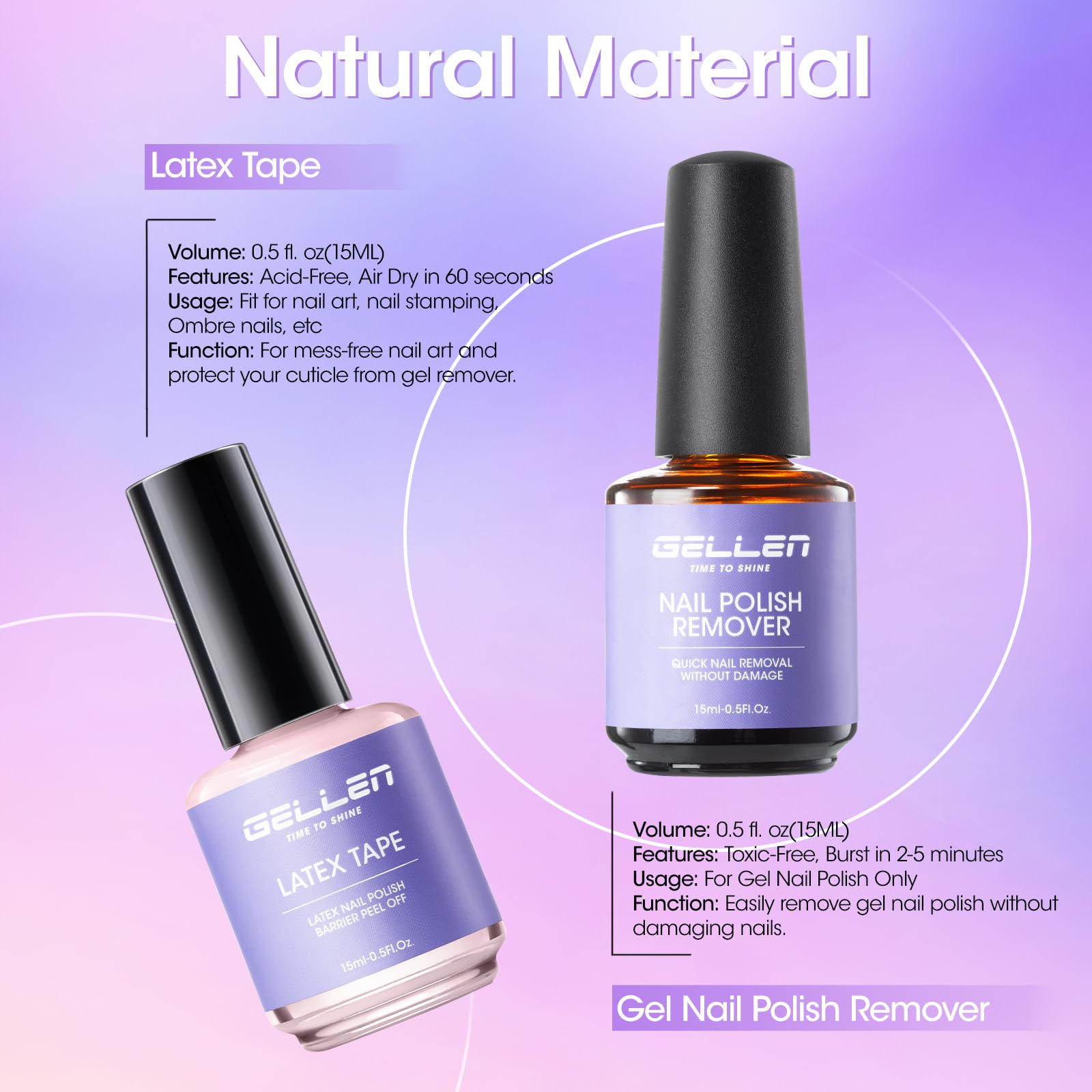 Amazon.com : Gellen Gel Nail Polish Remover, 2-Pack Professional