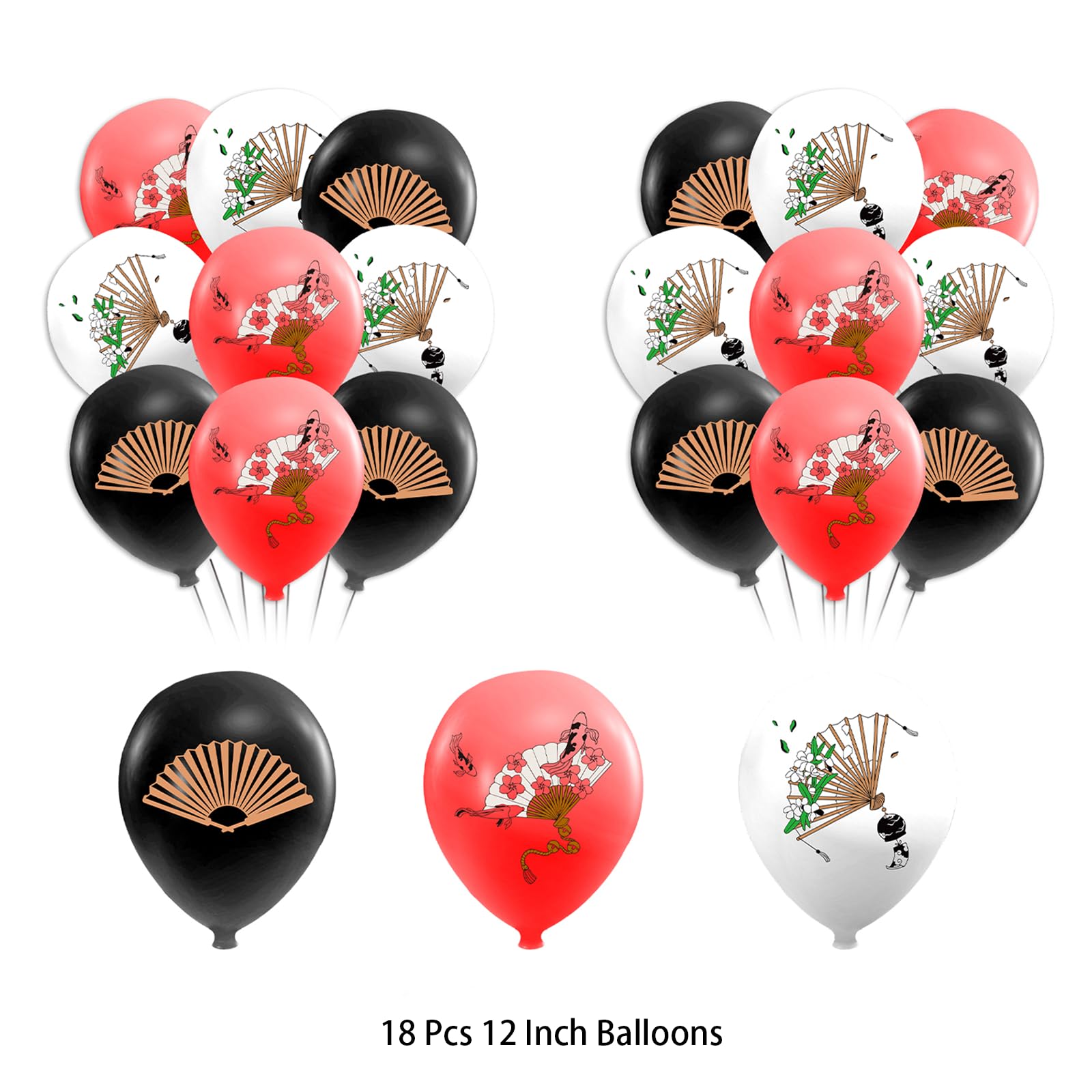 Decorazioni per feste di sushi Fornure per feste di compleanno giapponesi Sushi Buon compleanno Banner Cake Topper Cupcake Toppers Palloncini Sushi  15