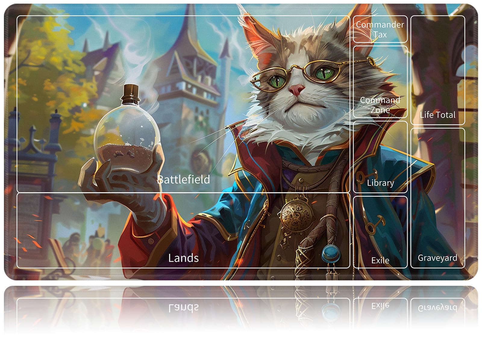 Amazon.com: Playmat for MTG, Card Game Mat Non-Slip Rubber Base