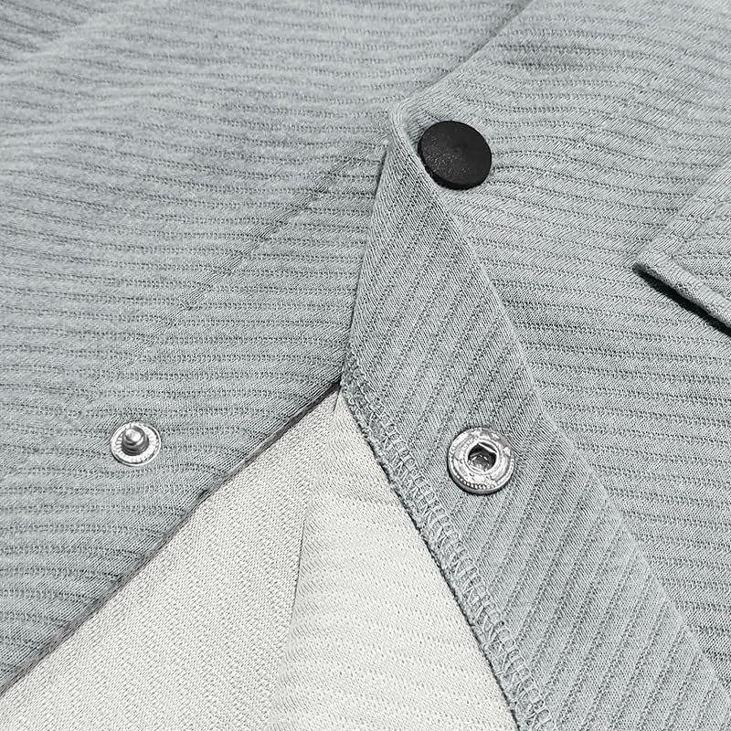 Men's Slim Fit Jacket Spring Autumn Solid Twill Button Front Casual Top with Pockets for Holidays Daily Wear - Image 5