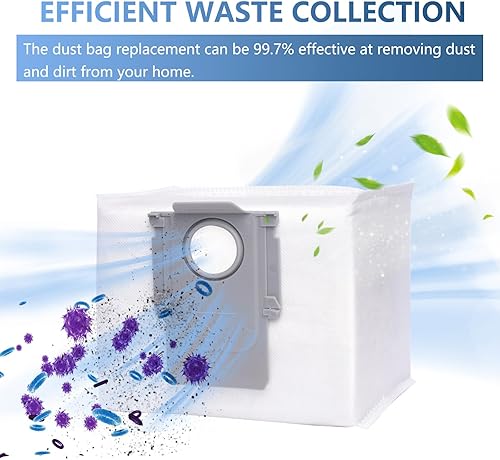 Miniatura 5 de Paquete de 14 bolsas de polvo de repuesto para Roborock S8+, S8 Pro Ultra, S7 MaxV Ultra, S7 Pro Ultra, Q7+, Q7 Max+, Q5+, Q5 Pro+, Q8 Max+, Base de