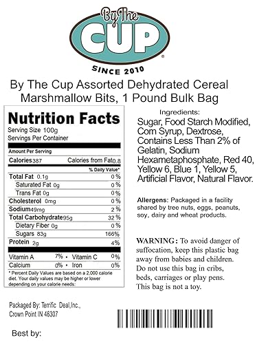 Miniatura 2 de By The Cup Surtido de trozos de malvavisco de cereales deshidratados, 1 libra a granel