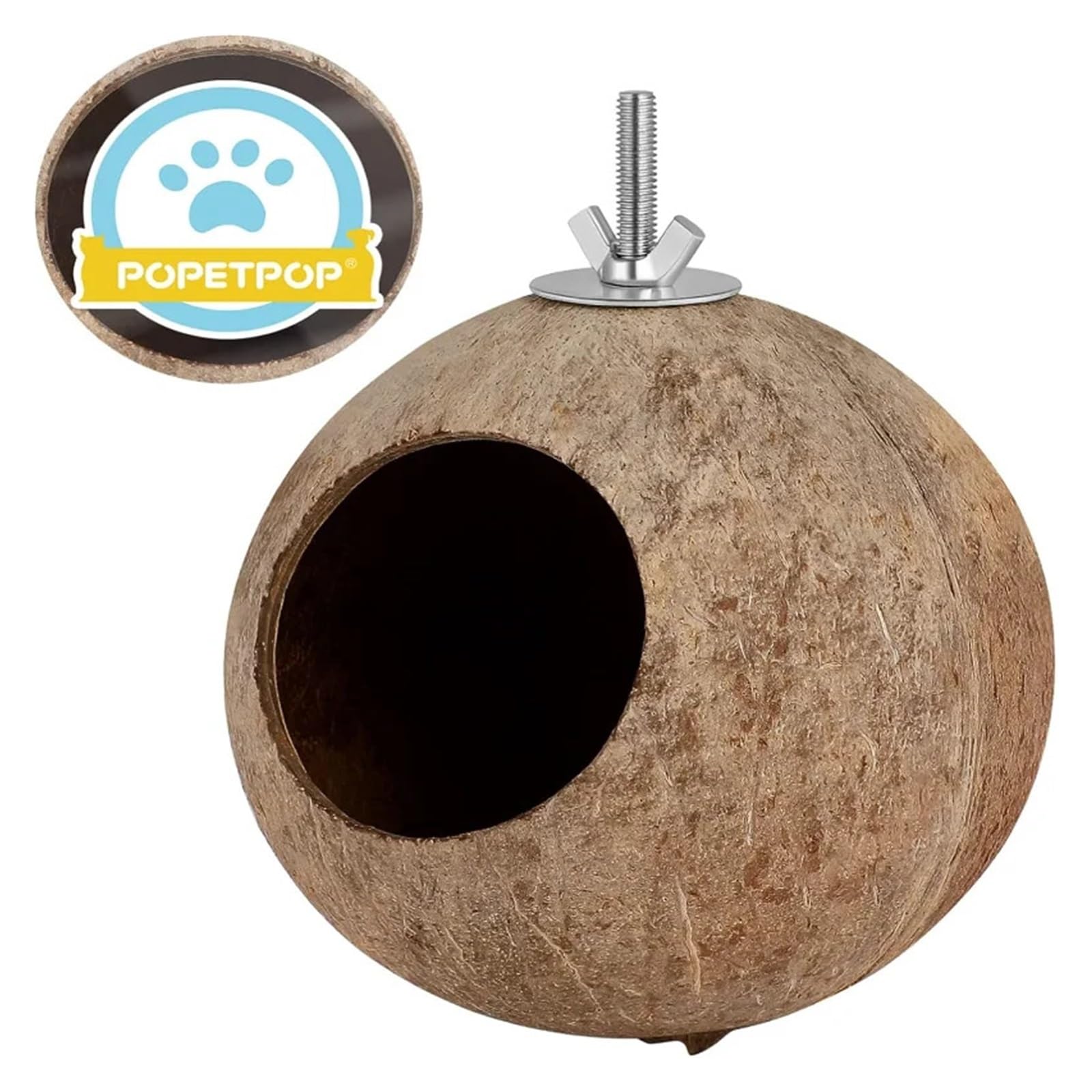 Vogelhaus aus Kokosnuss Vogelhauskäfig aus Kokosnussschalen for Wellensittiche und Papageien