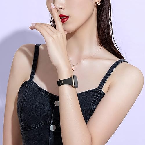 Miniatura 5 de Getino Compatible con correas Fitbit Sense, Fitbit Versa 3, bandas para mujeres y hombres, accesorios de silicona deportiva de repuesto suave e