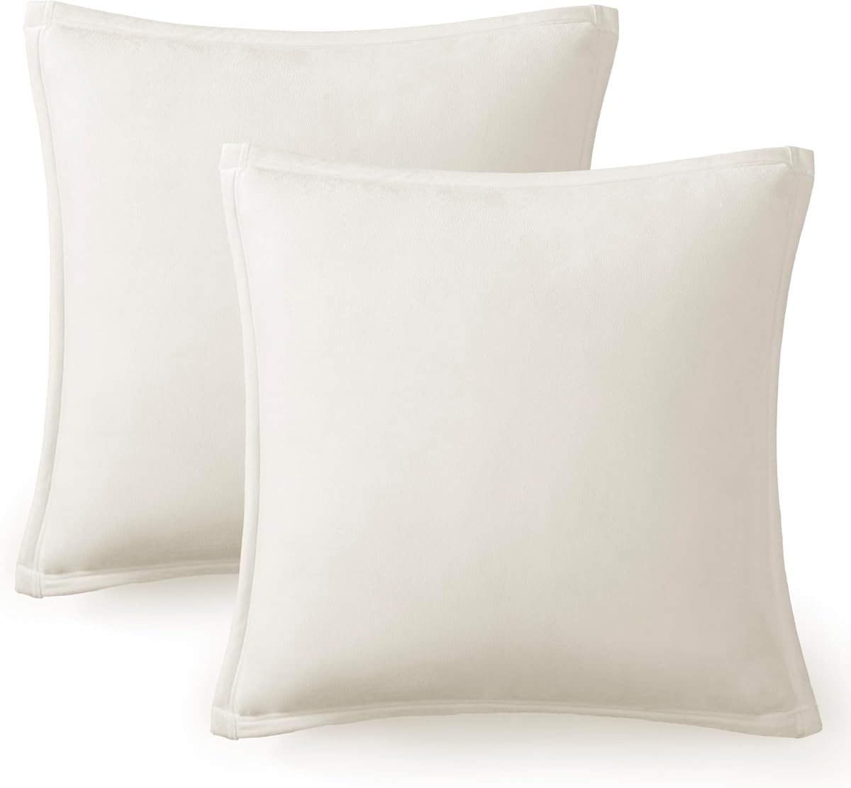 UGG Coco 2-Pack Decorative Pillows, Soft Fleece Throw Pillows, Off White | Includes Down Alternative Inserts & Removable Covers, Zipper Included, Bedroom Decor, Soft, Luxury, Easy Care, Hypoallergenic