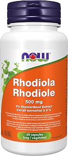 NOW Supplements Rhodiola 500mg Capsules, 60 Count