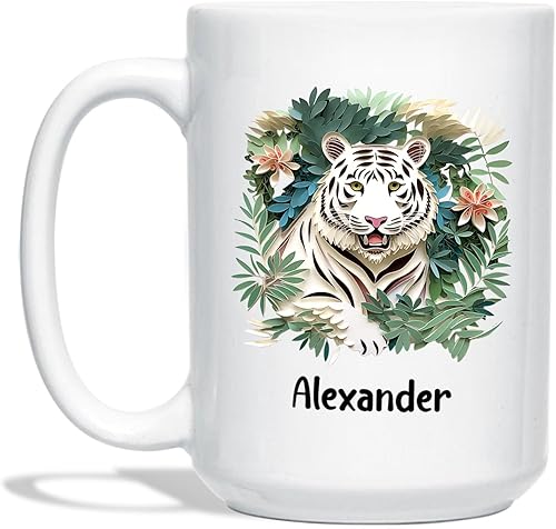 Miniatura 20 de Taza de café personalizada con diseño de mariposa de arte de origami, regalo para cumpleaños de amigo, compañero de trabajo, taza de cerámica blanca