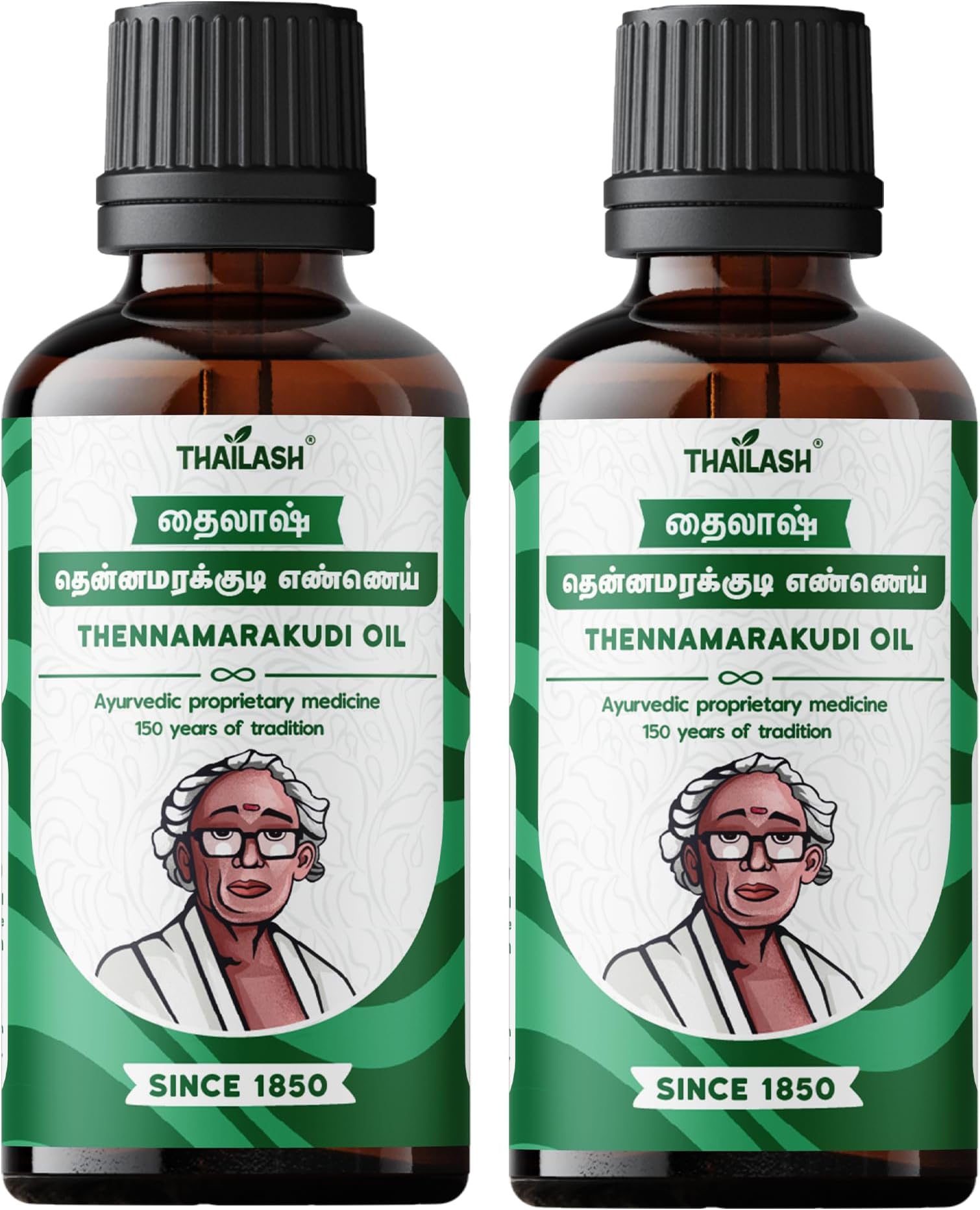 Original Thennamarakudi Oil | Traditional Ayurvedic Herbal Oil Since 1850 | Joint & Muscle Comfort | 100ml (Pack of 2)
