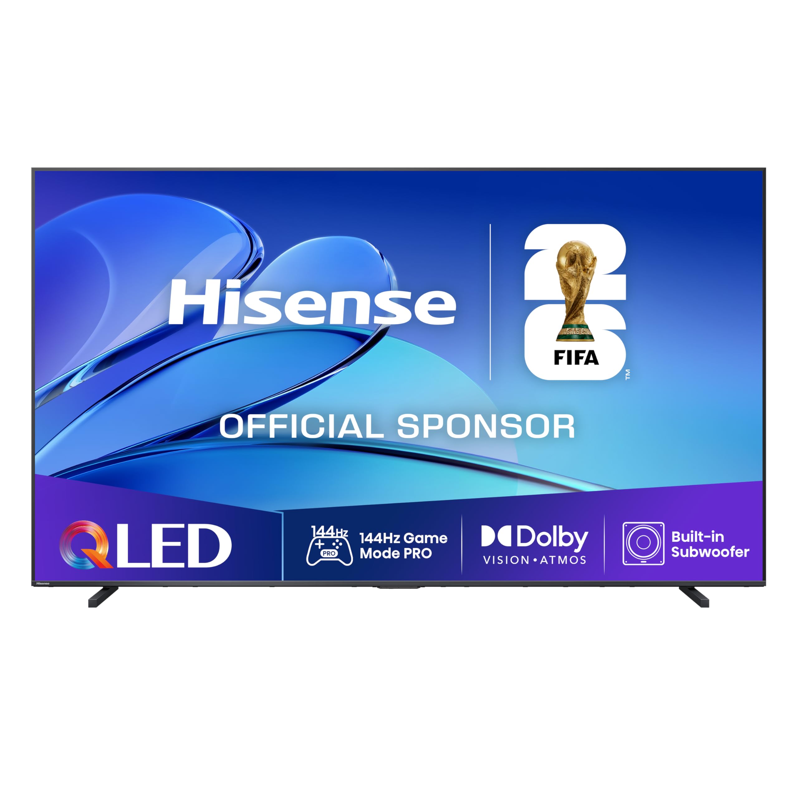 Hisense 98E7Q Fernseher, 98 Zoll (248 cm), 4K UHD QLED, Smart TV, 144Hz Game Mode PRO, AI 4K Upscaler, AI Smoothmotion, AI Lichtsensor, QLED Colour, Dolby Vision Atmos, Sprachsteuerung, EZPlay