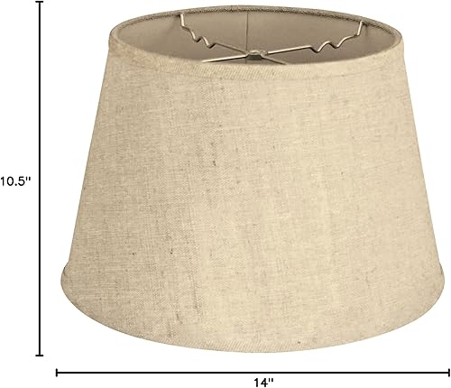 Vista 12 de Royal Designs, Inc. HB-609-14LNBG Empire - Pantalla para lámpara (9 x 14 x 10,5 pulgadas), color beige lino Lino Beige