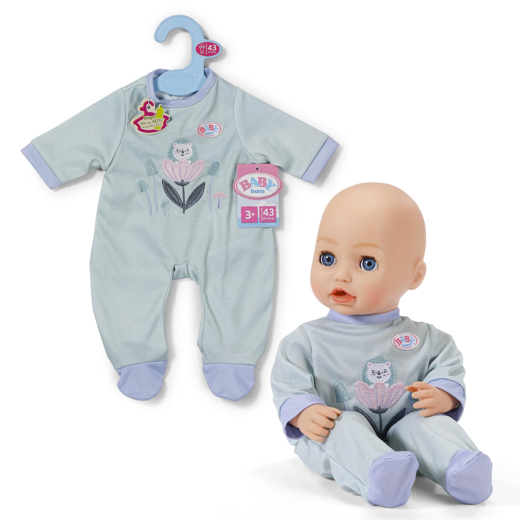 BABY born Mint Sleepsuit for 43 cm Dolls with Forest Print