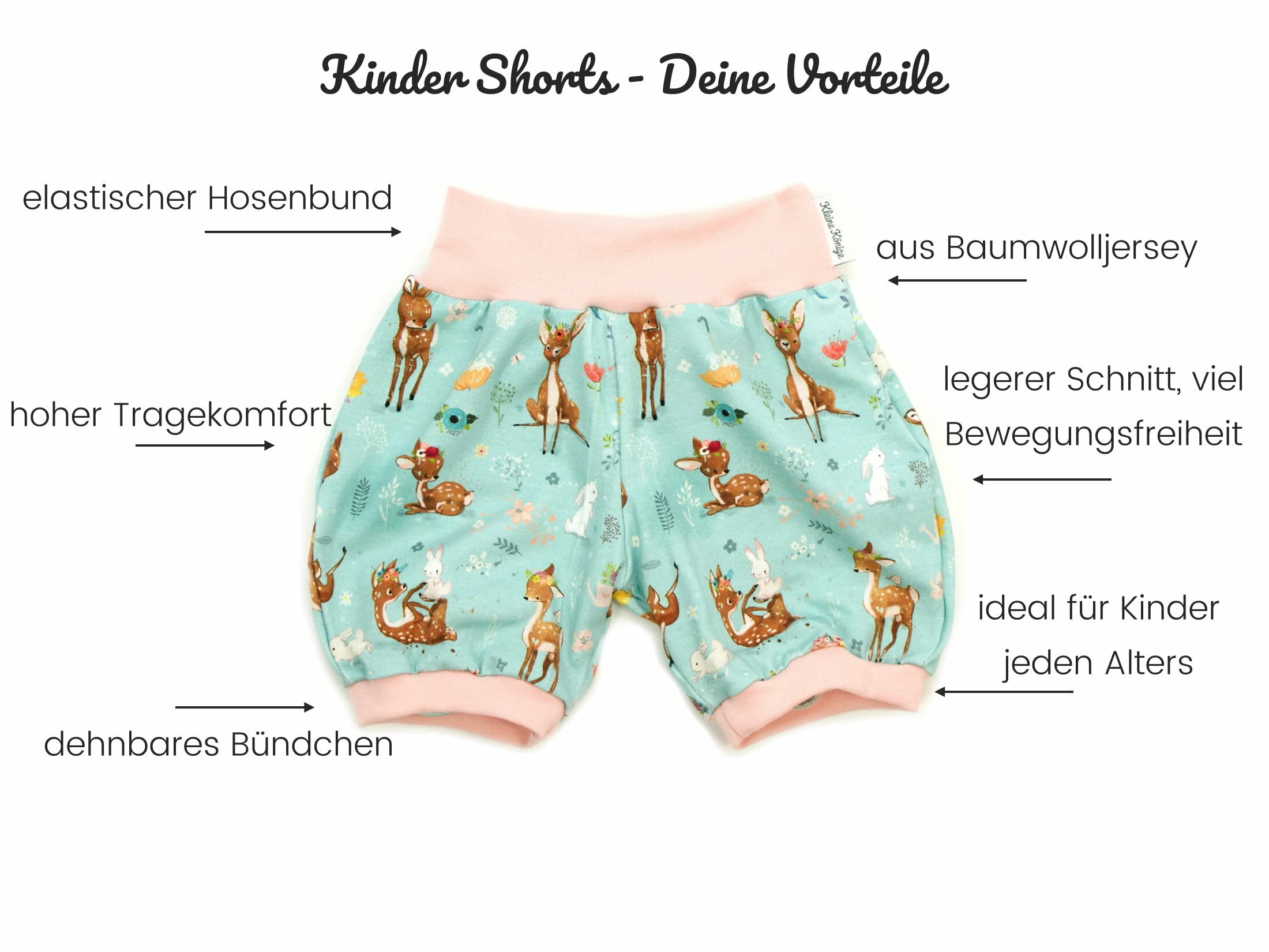 Kleine Könige Kurze Pumphose Baby Mädchen Shorts · viele Modelle & Größen · Größen 50-128