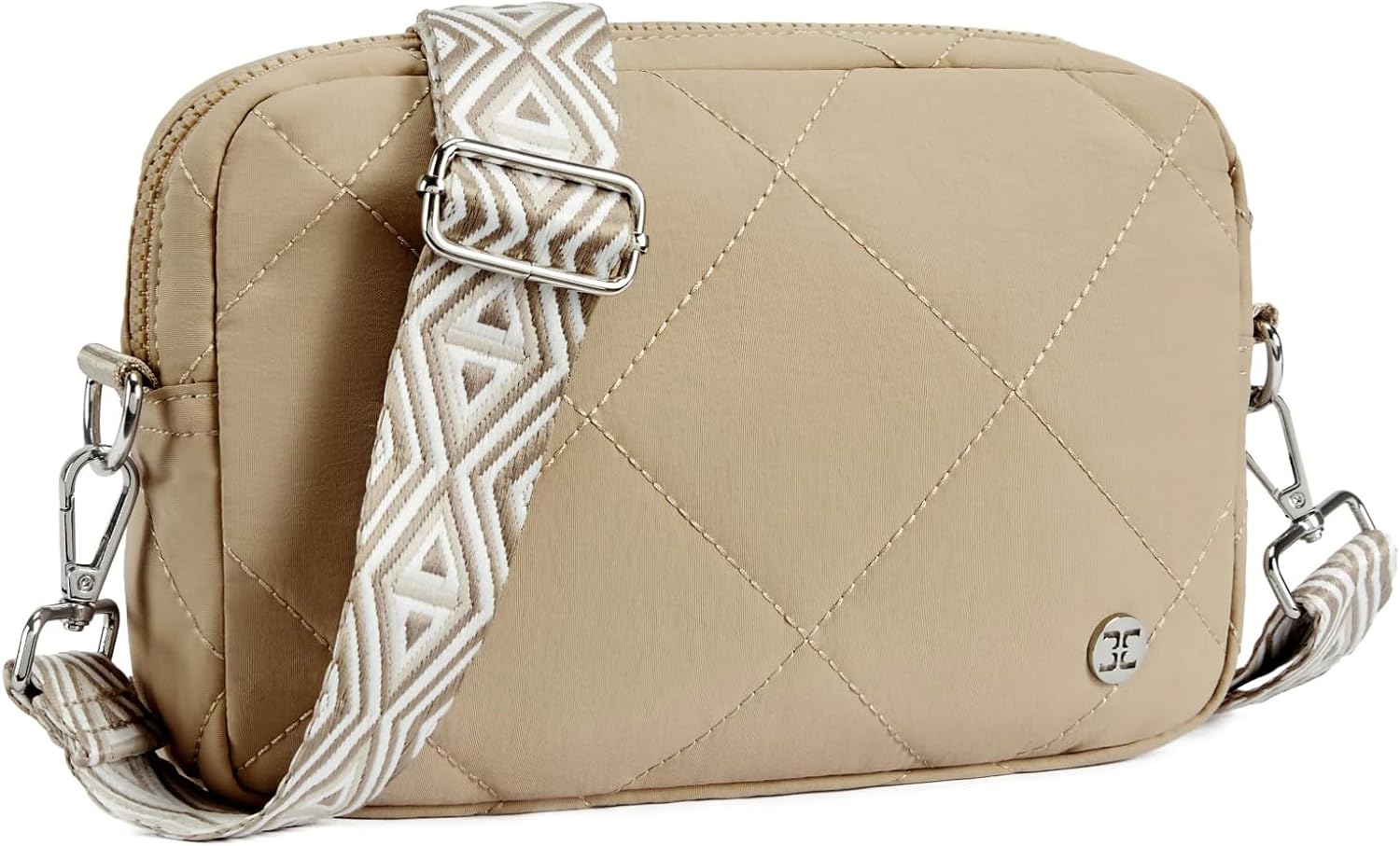 Telena Quilted Crossbody Bags for Women Puffer Bag Purse Lightweight Design Shoulder Bag Khaki