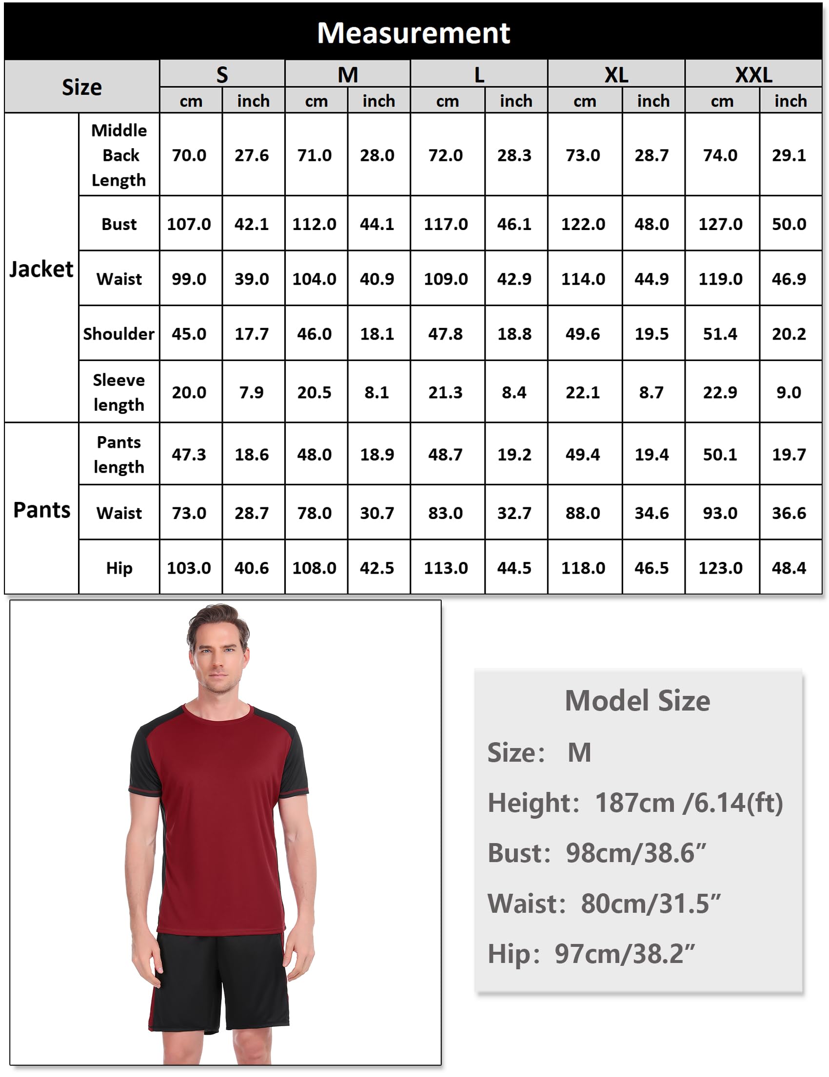 Conjunto Deporte Hombre Corto manga corta Conjuntos de Chandal Hombre Verano Traje de Entrenamiento Gimnasio Elástica Secar Rápido Ropa Deportiva Hombre Correr Bici