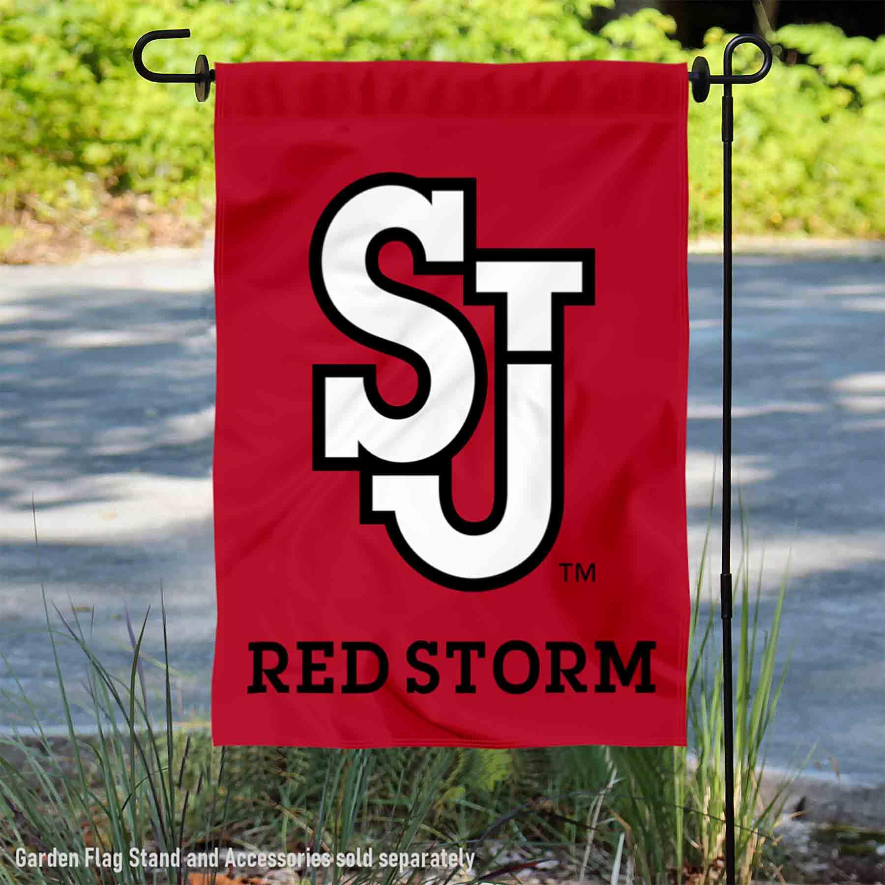 St. Johns Red Storm Flag - Large 3x5 Ft Officially Licensed University Flag, Durable Polyester, Double-Sided Print - View #4
