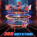 DEERC Spider RC Car Transform Robot, 2.4GHz Remote Control Spider Cars for Kids, 1:18 Scale Robot Toy Car W/One-Key Transformation, 360° Rotation, Auto Mode, Rechargeable Battery, Gift for Man Boys