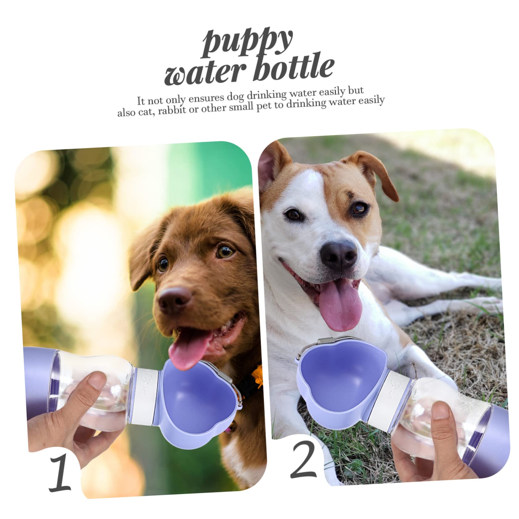 minkissy 5stücke Trinkflasche Für Hunde Tragbare Wasserflasche Mit Auslaufsicherem Design Für Unterwegs Camping Und Outdoor-aktivitäten -frei Bequem Für Welpen Und Kleine Hunde