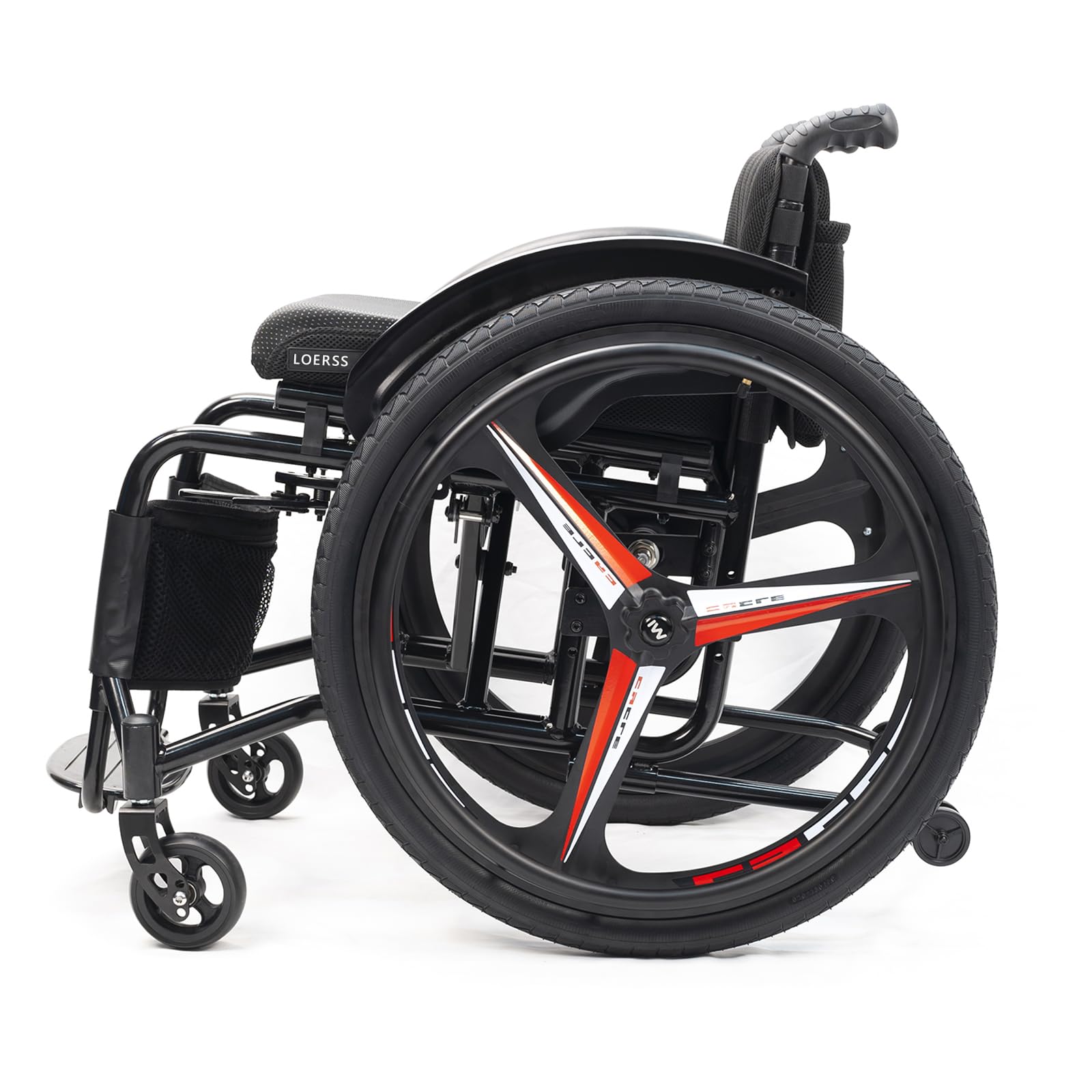 Silla De Ruedas Deportiva Ligera,silla De Ruedas Deportiva Ultraligera Plegable Todo Terreno,silla De Ruedas De Transporte Plegable,silla De Ruedas De Aluminio,para Adolescentes,Adultos(Size:42cm/16.5