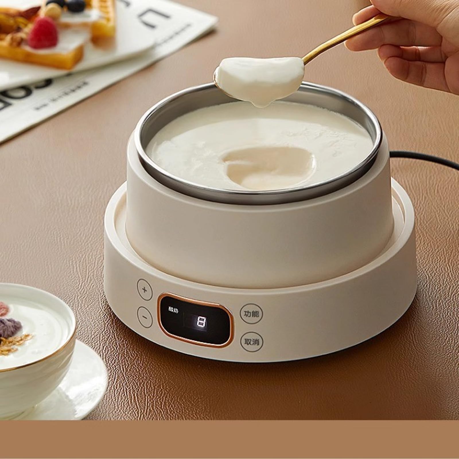 Yogurtiera Elettrica Con Timer E Controllo Della Temperatura - Incubatrice Domestica Per Yogurt Biologico, Formaggio E Vino Di Frutta