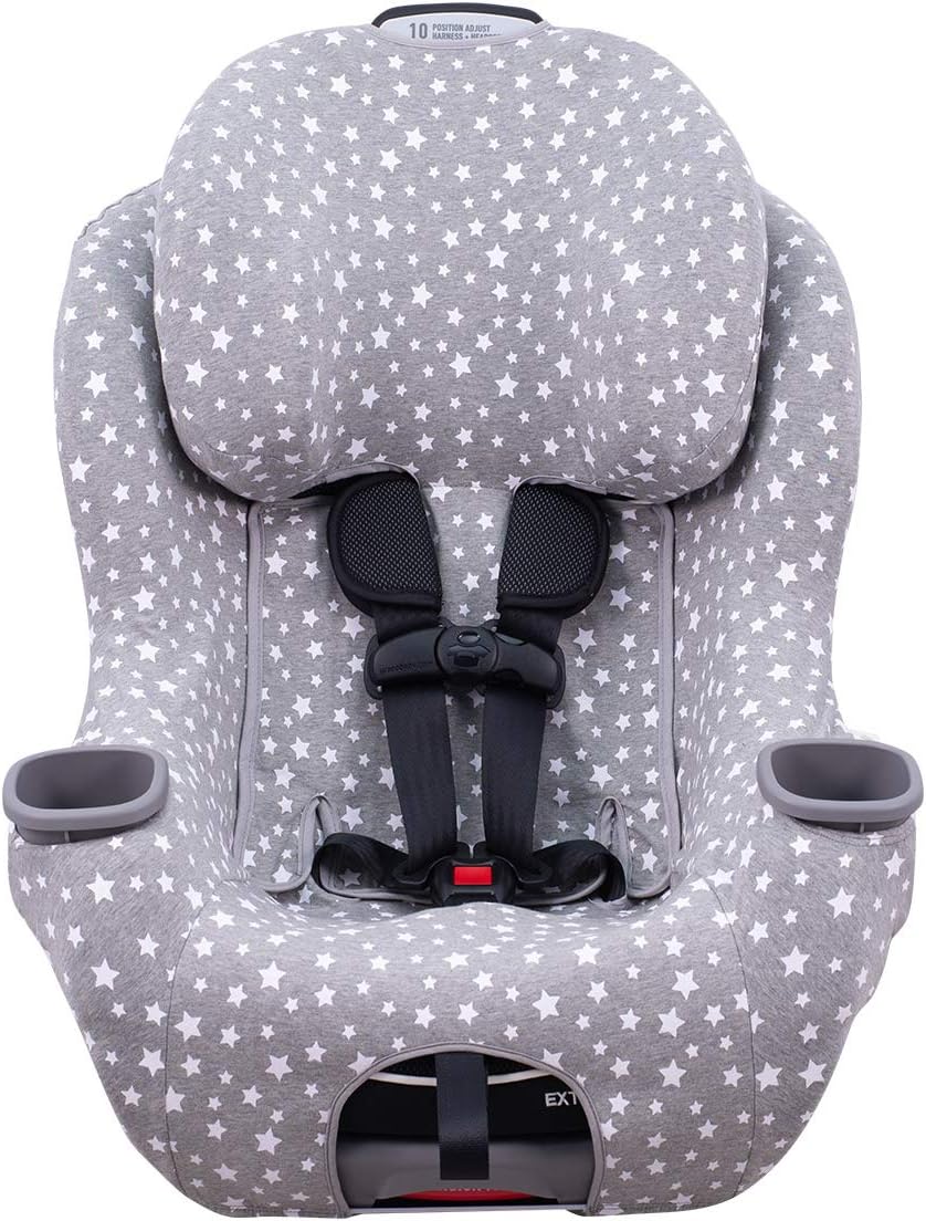 JYOKOKids Cover Liner for car seat Compatible with Graco Extend2fit, 100% Cotton Made (White Star)