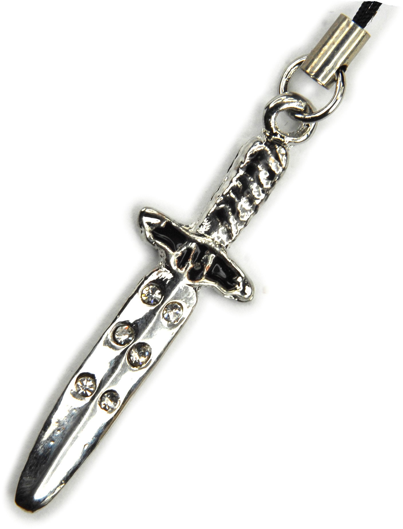 Amazon.com: Charm, Zipper Pull Rhinestone Charm - Dagger