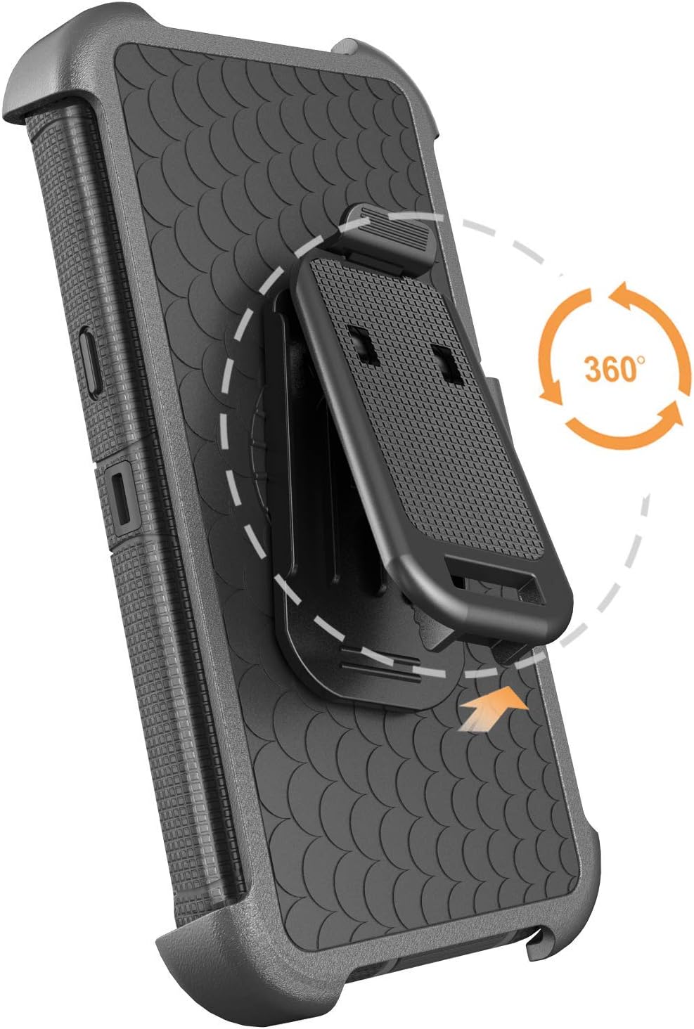 Galaxy Note 8 Case,DUEDUE Ring Kickstand Belt Clip Holster,Shockproof Heavy Duty Hybrid Hard PC Soft Silicone Full Body Rugged Protective Case for Samsung Galaxy Note 8,Black