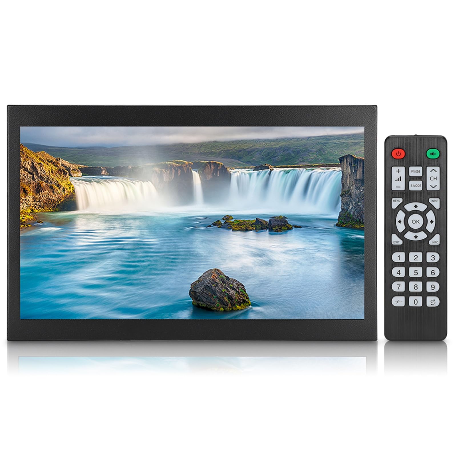 Monitor in Metallo da 15,6 Pollici, Schermo Industriale in Metallo 16: 9 1920x1080, Monitor HD Normale Non Touch, TFT a Basso Consumo(EU)
