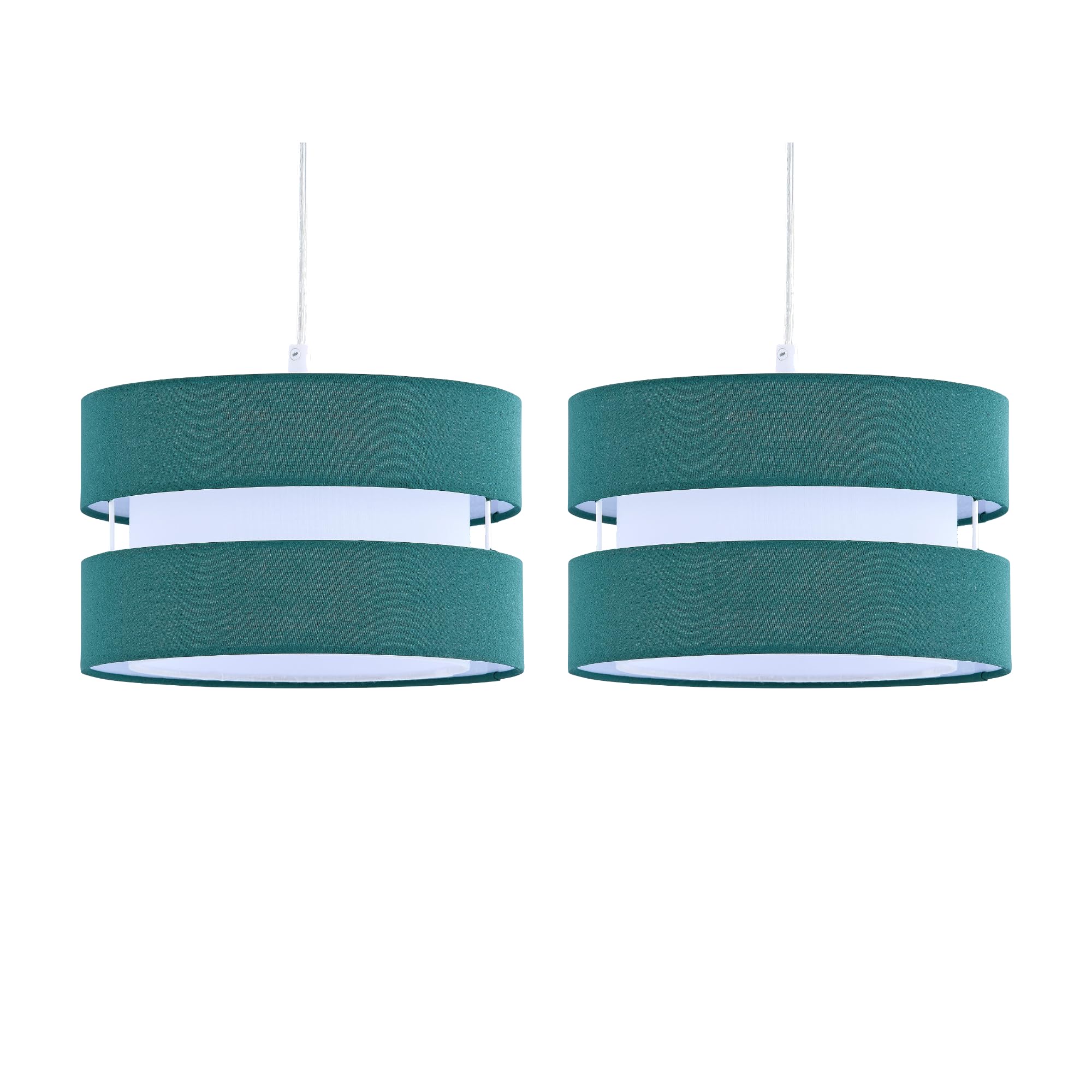 Set of 2 Benni Dark Green 26cm Pendant Shades