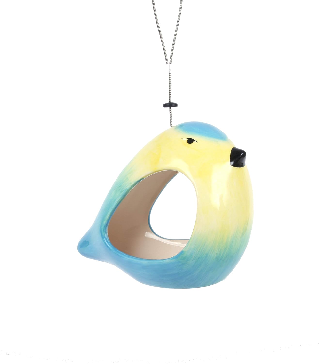 Ceramic Colourful Blue Tit Wild Bird Feeder Seed & Nut Anti Frost