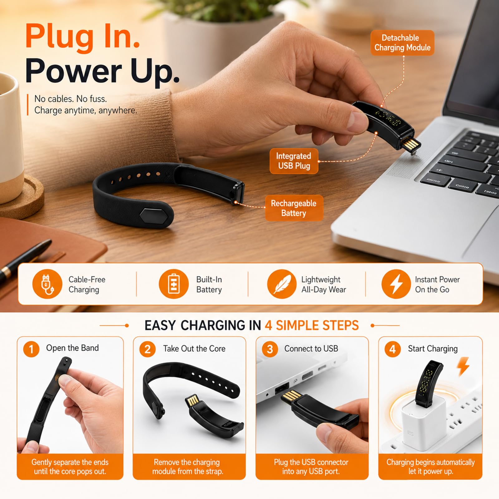 Reloj despertador eficaz para personas que duermen profundamente, reloj extremadamente vibrante, para personas sordas, vibración, vibración, sueño pesado, pulsera silenciosa que no despertará a tu