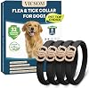 Collar antipulgas y garrapatas para perros 4 paquete, 32 meses de prevención, impermeable, ajustable para perros pequeños, medianos y grandes (Negro) Certificado ClimeCo 1