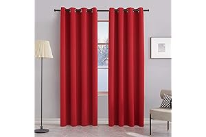 Red Blackout Curtains 2 Panel Set: Enhanced Privacy and Energy Efficiency