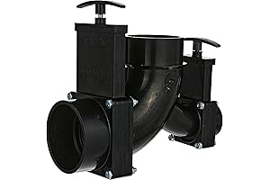 Valterra T81 Ell Double Rotating Valve, 3" Hub x 1-1/2" Hub x 3" Spigot Outlet