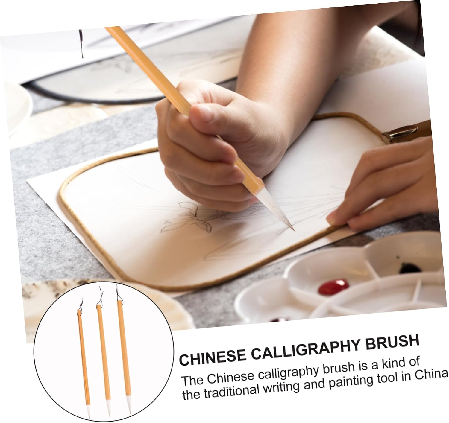 3pcs Writing Brush Chinese Calligraphy Pen Hair Brush Pen Easy Use Art Supplies