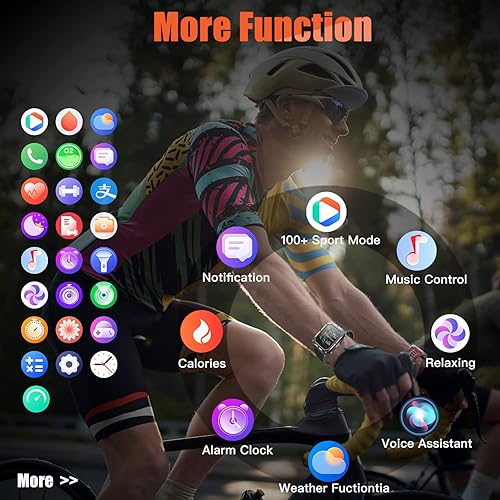 Miniatura 7 de meoonley Military Smartwatch for MenSport Watch with AnswerMake Call IP68 Fitness Tracker Pedometer HeartRate Monitor SpO2 for Outdoor Enthusiasts