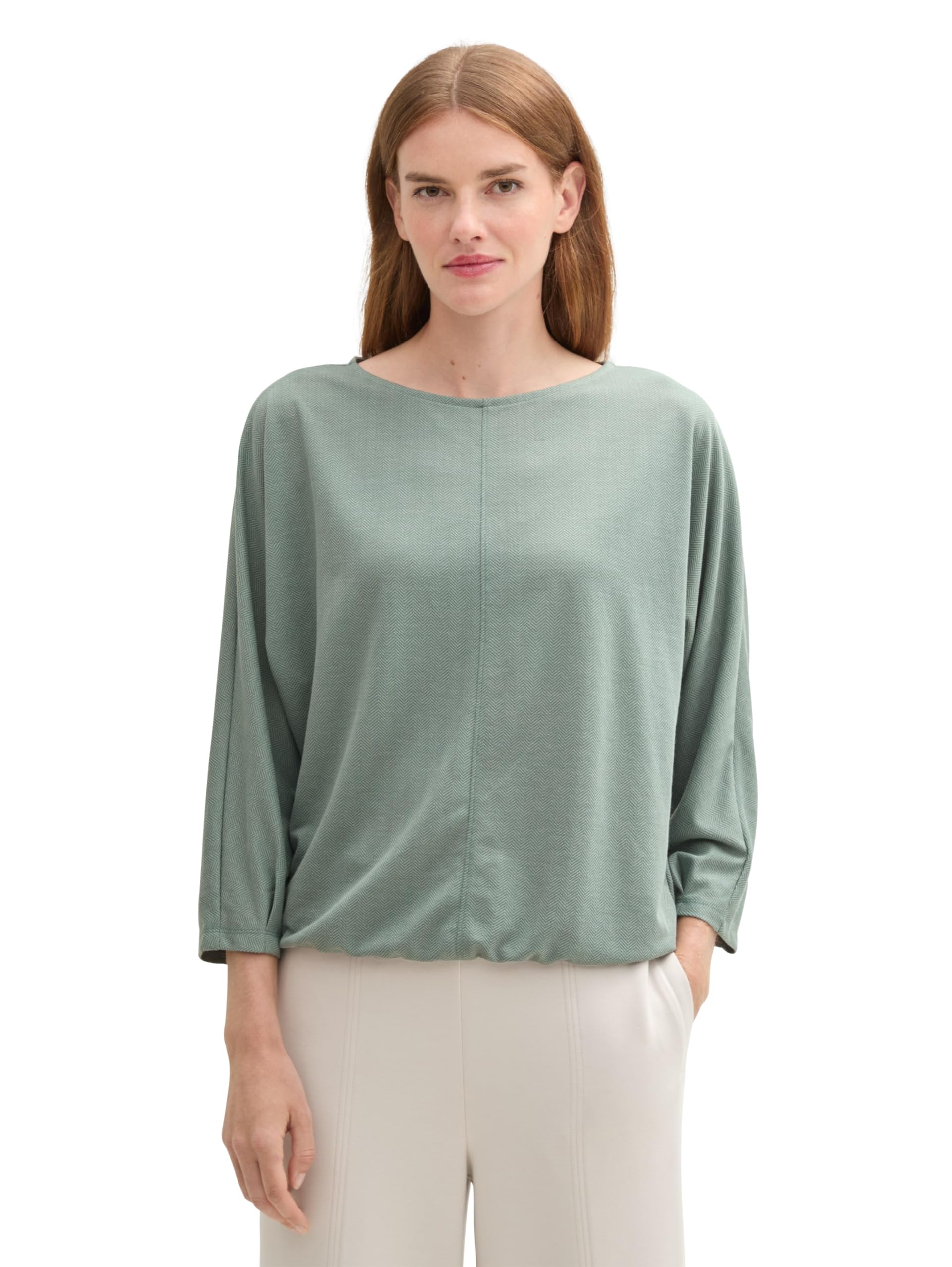 TOM TAILOR Women's Long Sleeve Batwing Sleeve Top
