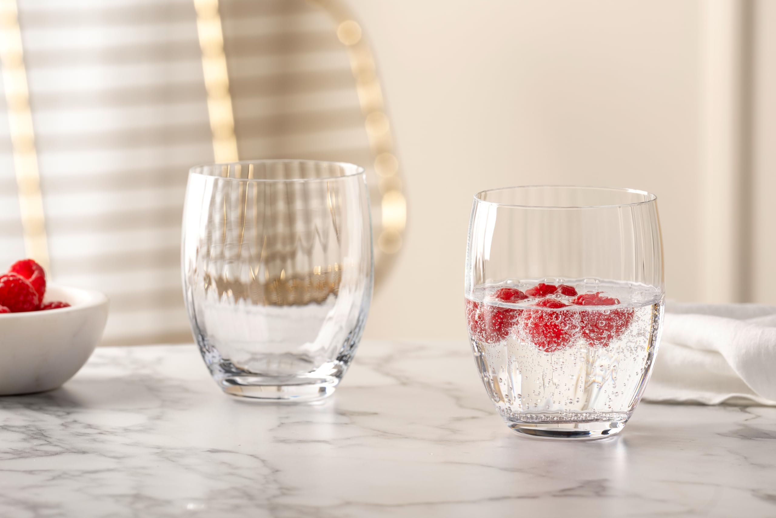 Leonardo Poesia 069170 Lot de 6 verres à eau, lavables au lave-vaisselle, en verre, à jus, 380 ml, transparents