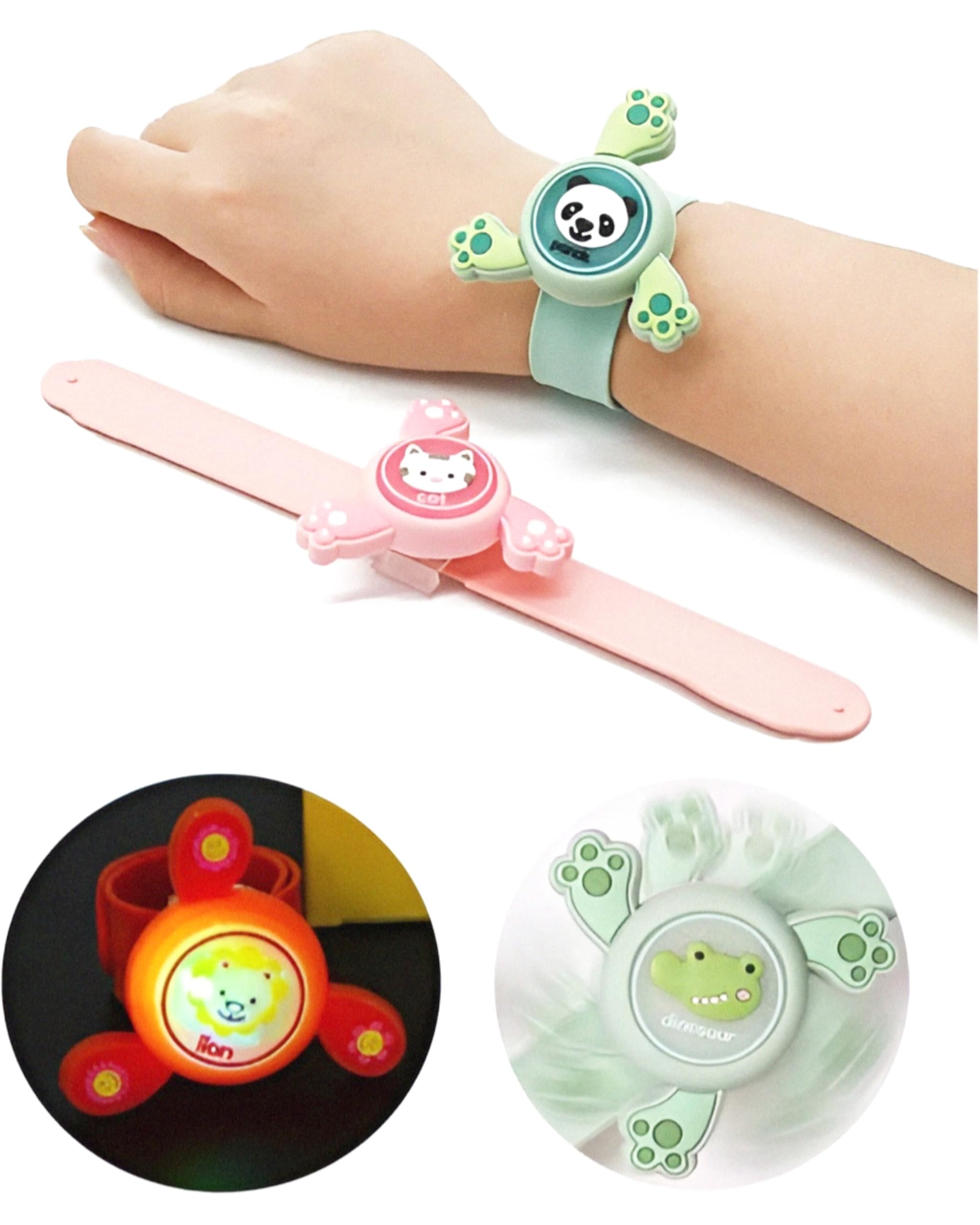 Honest Enterprise - Cartoon Fidget Spinner Bracelet Wrist Band with LED Light and Silicon Strap, Rakhi Special Spinning Toy boy Girl Spinner Bracelet Toys for Kids (Multicolor) (Pack Of 1) (B0DCG3Q7NV) Amazon Price History, Amazon Price Tracker