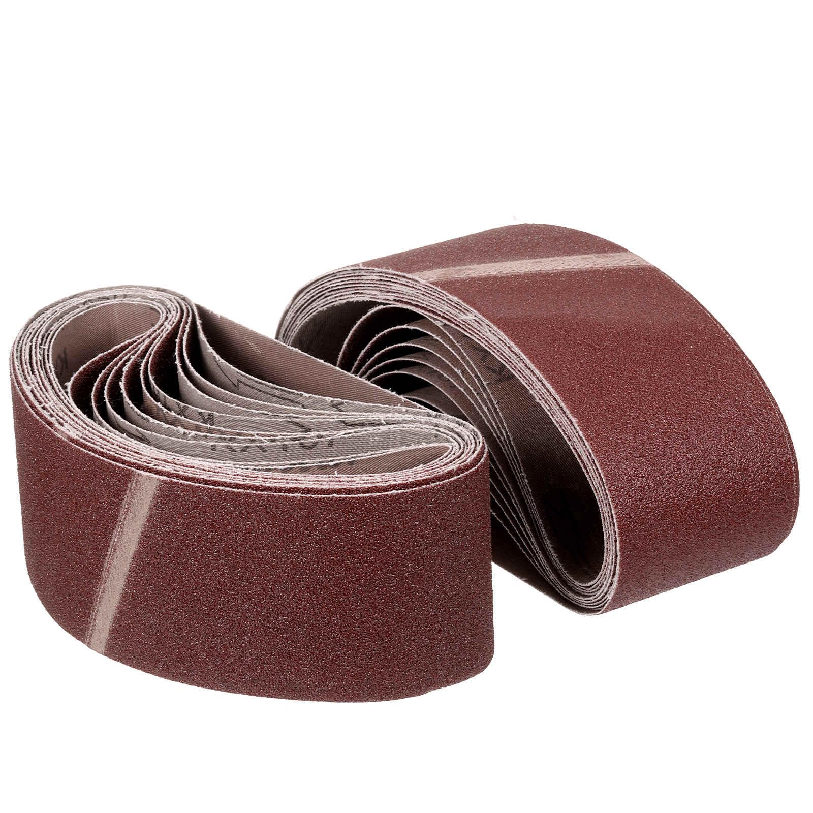 CoCud 100mm x 533mm Sanding Belt, 24 Pcs 40/80/120/180/240 Grits Aluminum Oxide Knife Sharpener Belts Work Sharpening for Belt Sander Knife Carving Tool Metal Working