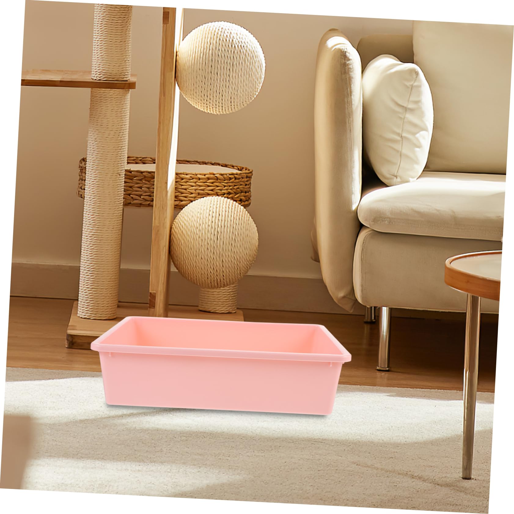 Beavorty 1set Lettiera Per Con Design e Resistente Per Mantenere La Colore Rosa Compatte