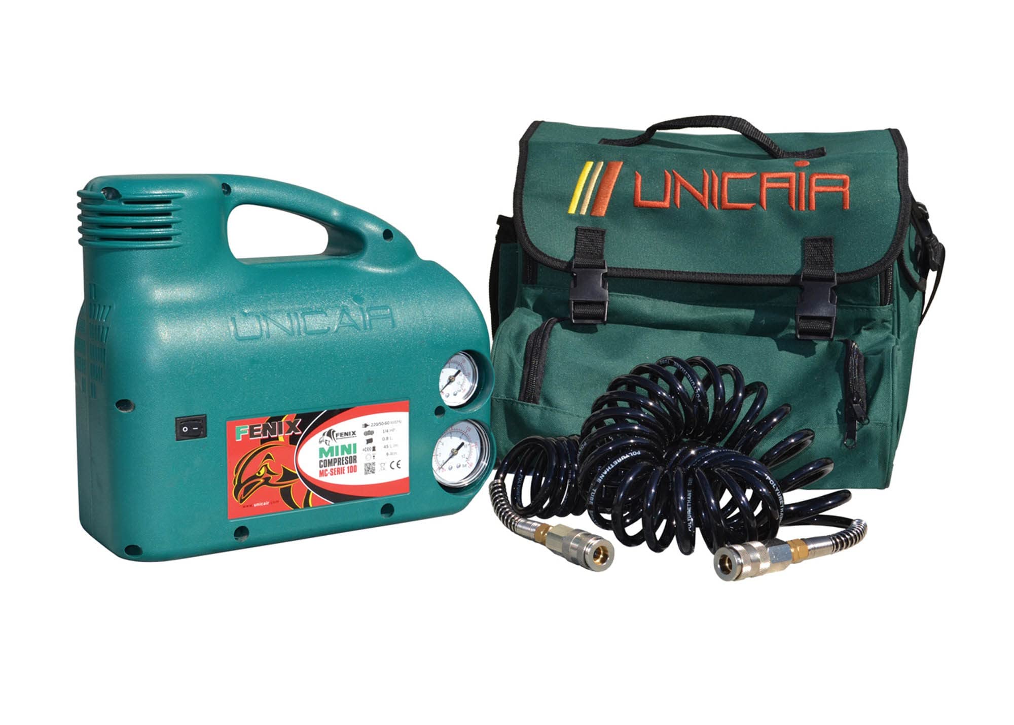 Compresor Fenix Mini 9B+Accs Unicair 0,80 L