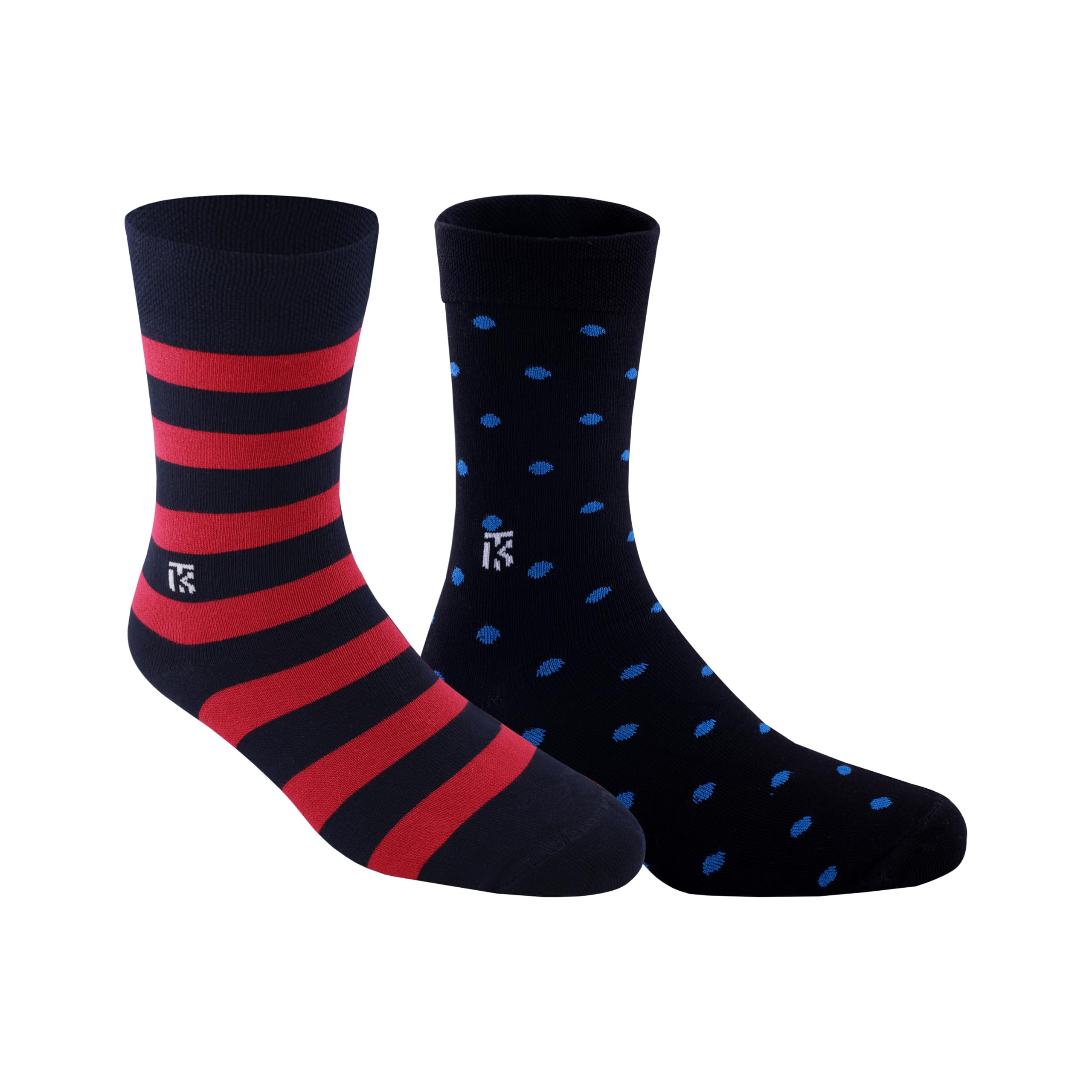 Fun Fusion Duo Bamboo Crew Socks | Odour-Free and Breathable | Comfortable Formal Casual Office Daily Mens Wear | 4x Softer than Cotton-image-48