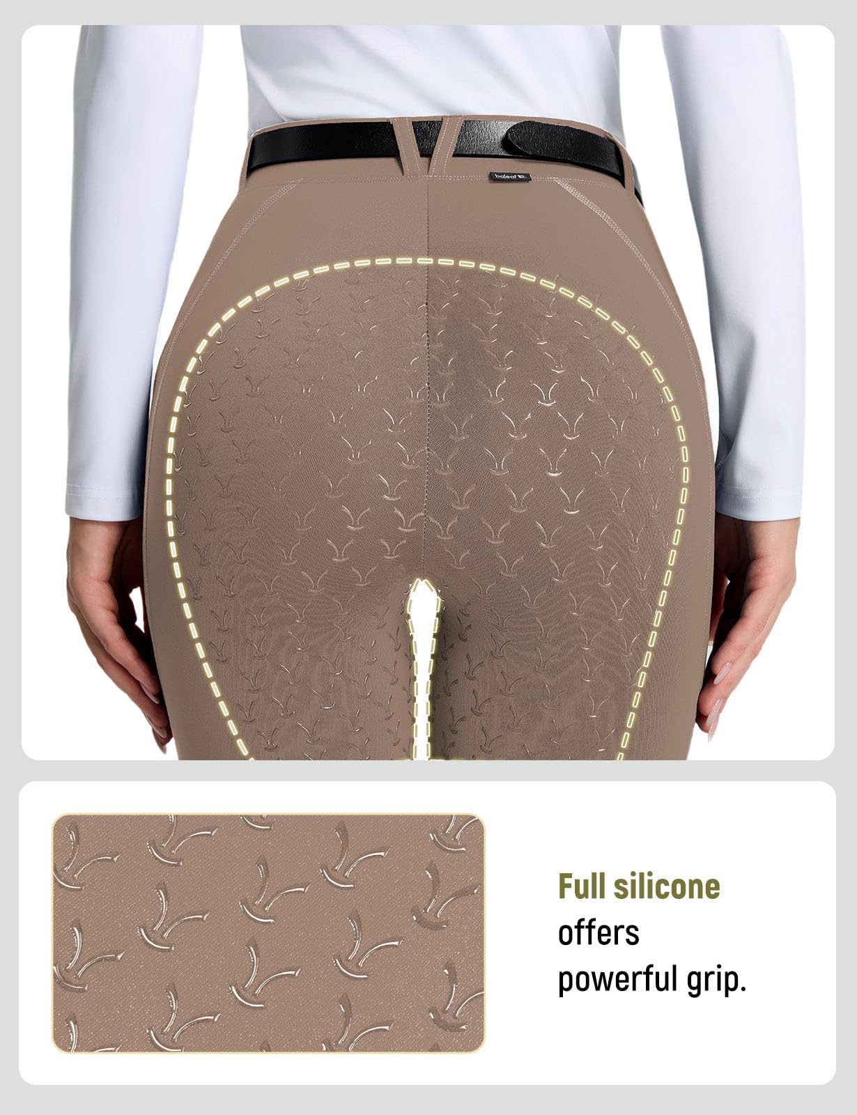 baleaf Leggings da equitazione da donna, pantaloni da equitazione da donna, leggings da equitazione con seduta completa, impugnatura in silicone, invernali, con tasche