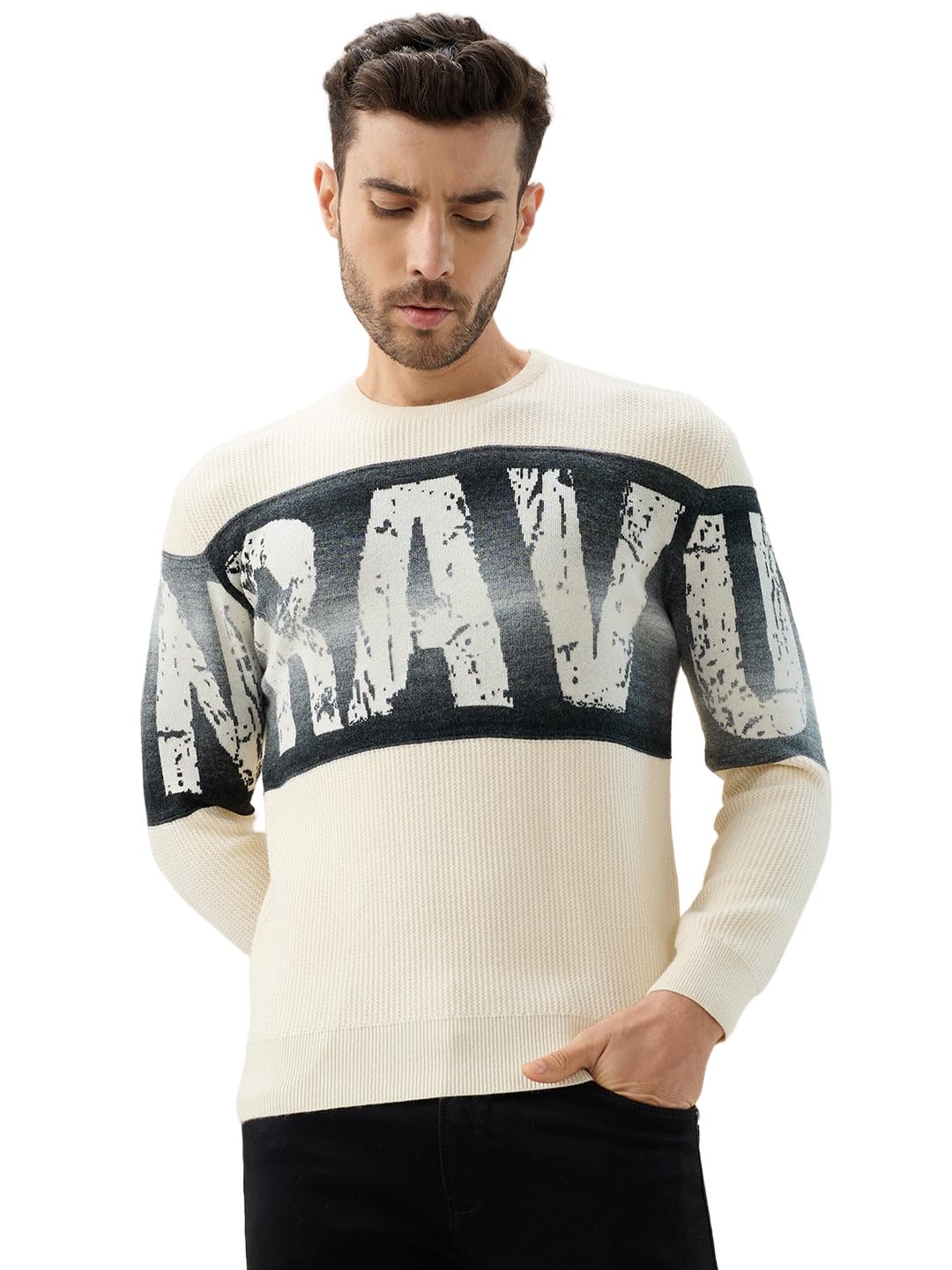 status quo Men's Typography Print Round Neck Full Sleeve Regular Fit Sweater-picture-50